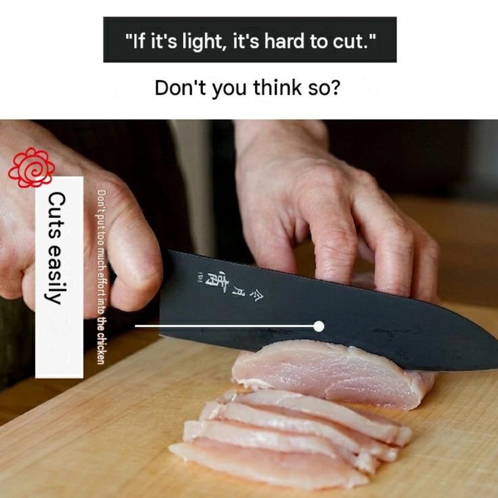 Fujicut Santoku Knife - Black Edition