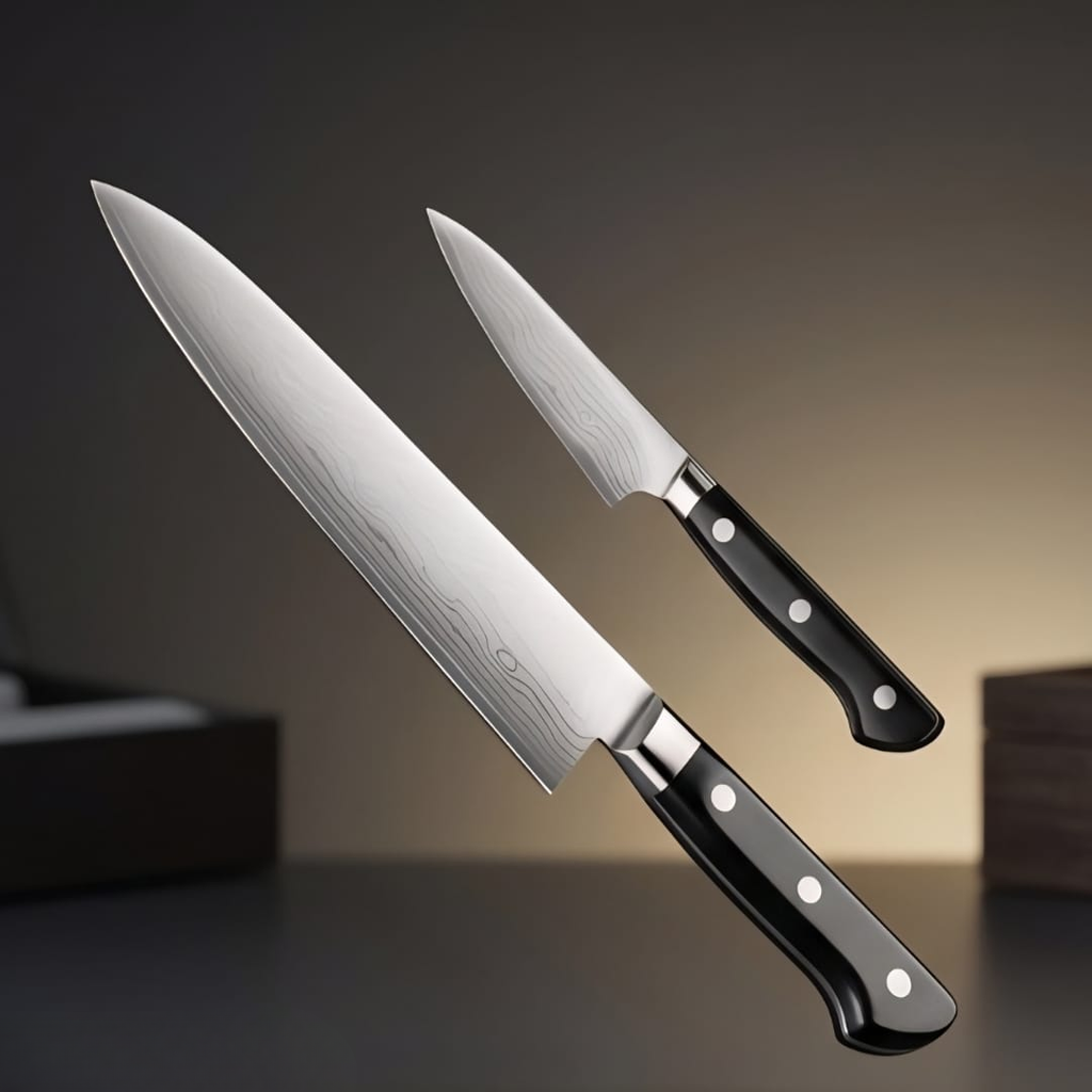 Tojiro Classic Damascus 2 Piece Chef's & Paring Knife Set
