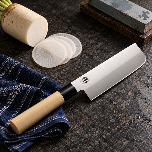 CHITOSE Molybdenum Steel Nakiri Vegetable Knife