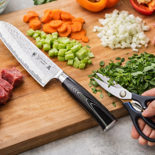 ENZO Santoku & Kitchen Shears Set