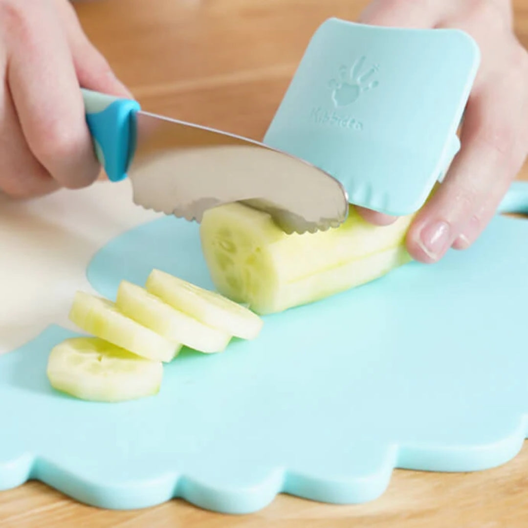 KOTOKOTO Kids' Easy-Grip Kitchen Knife – Blue