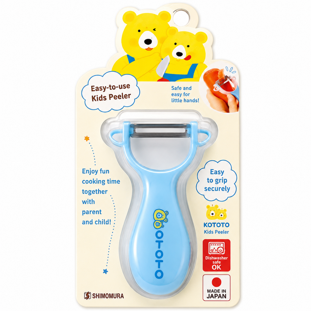 KOTOKOTO Kids' Easy-Grip Peeler – Blue