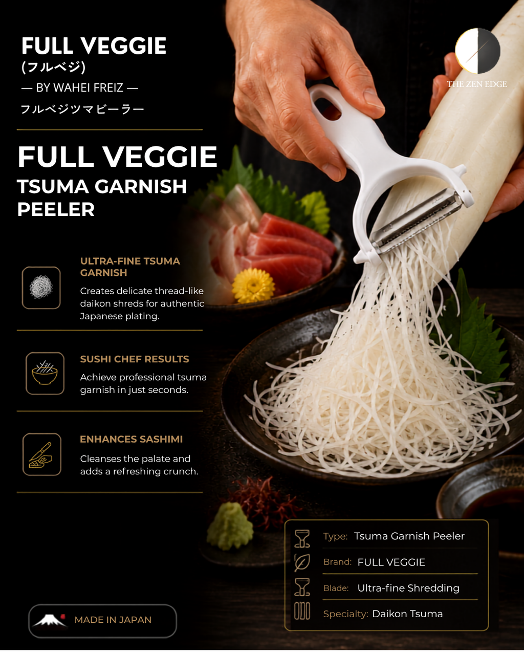Shimomura Full Veggie Garnish Peeler