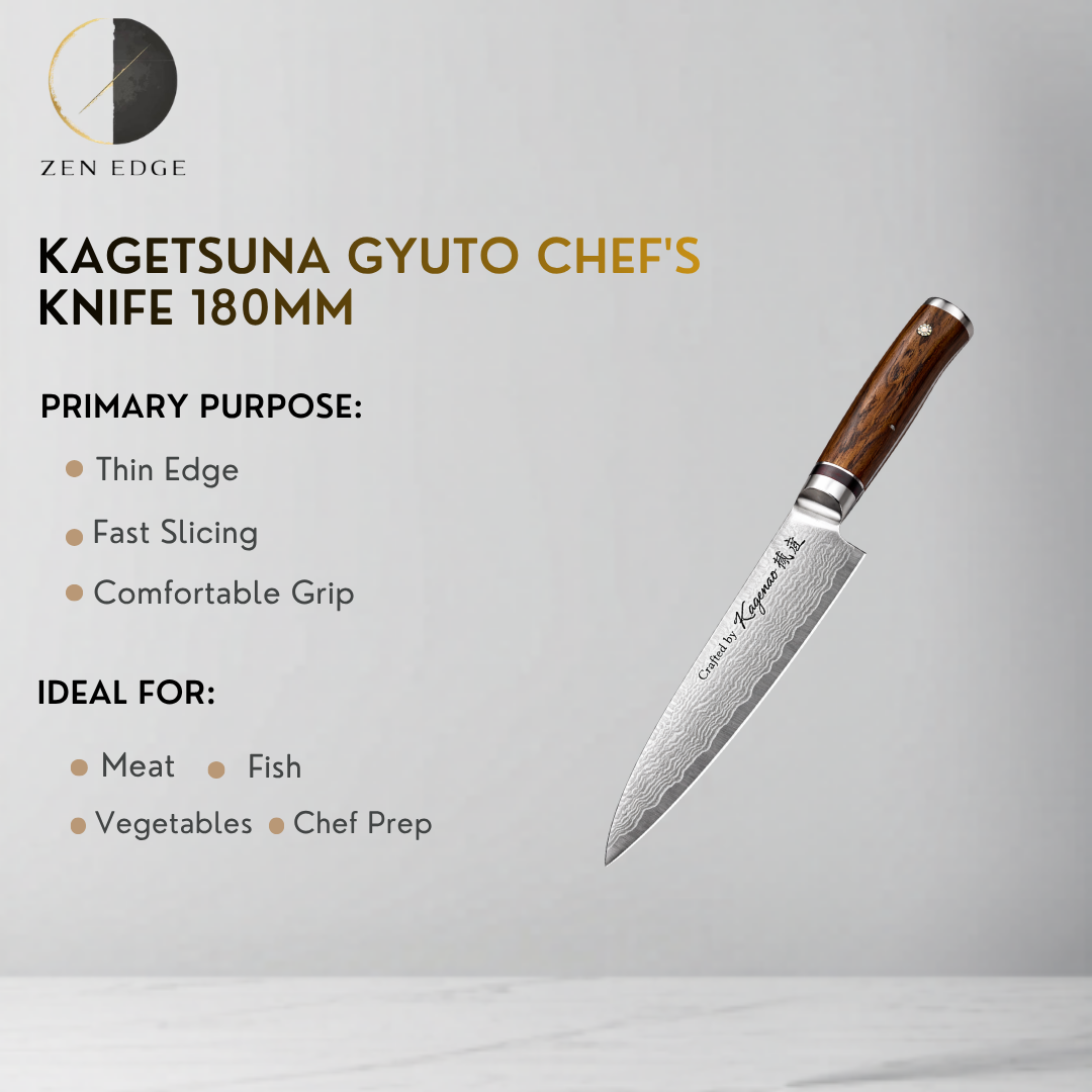 KAGETSUNA Gyuto Chef's Knife 180mm