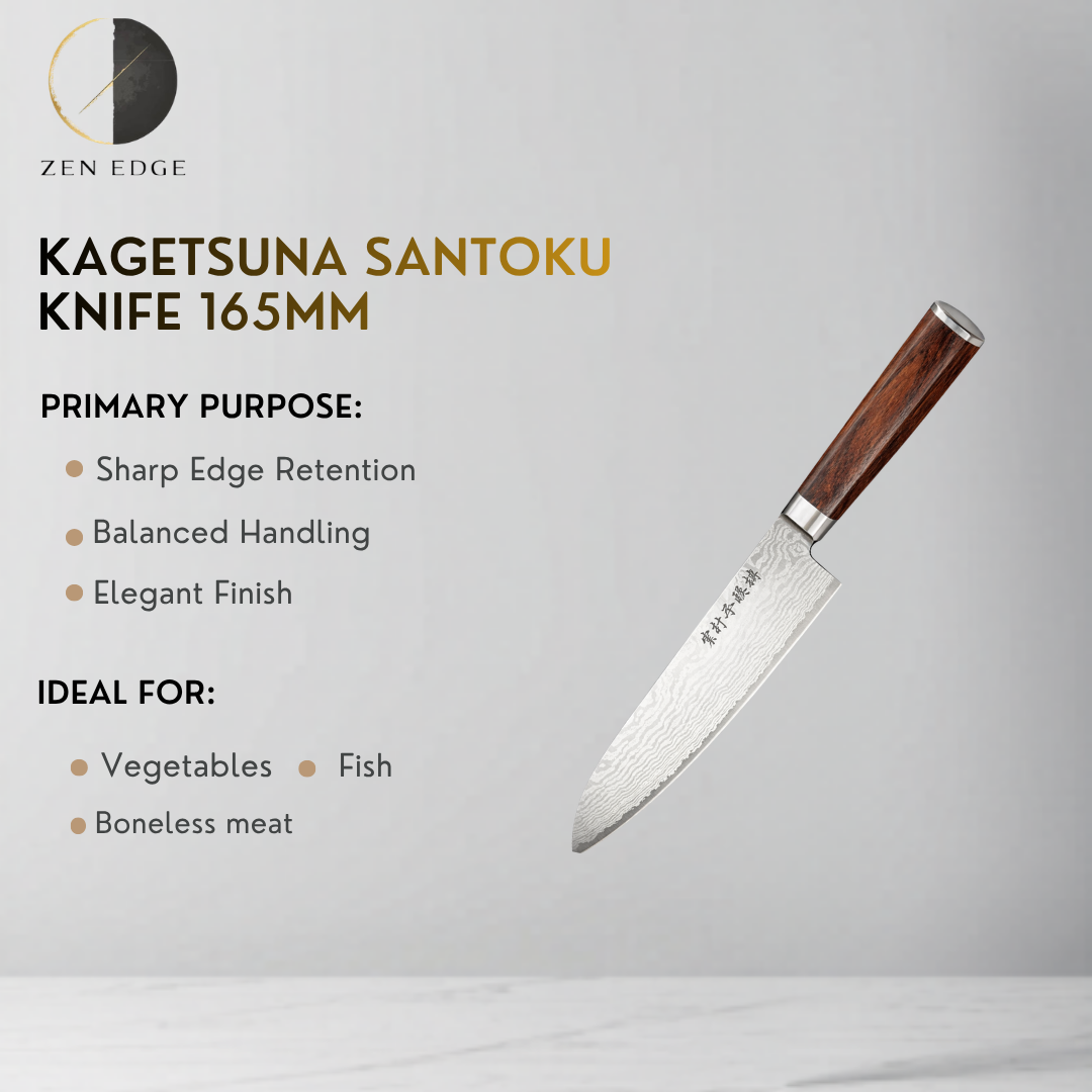 KAGETSUNA Santoku Knife 165mm