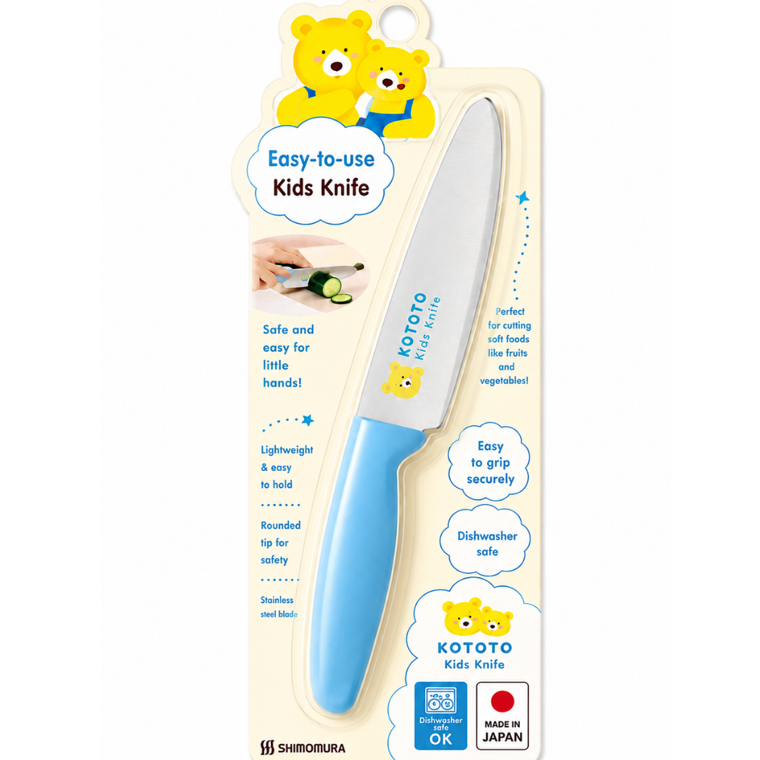 KOTOKOTO Kids' Easy-Grip Kitchen Knife – Blue