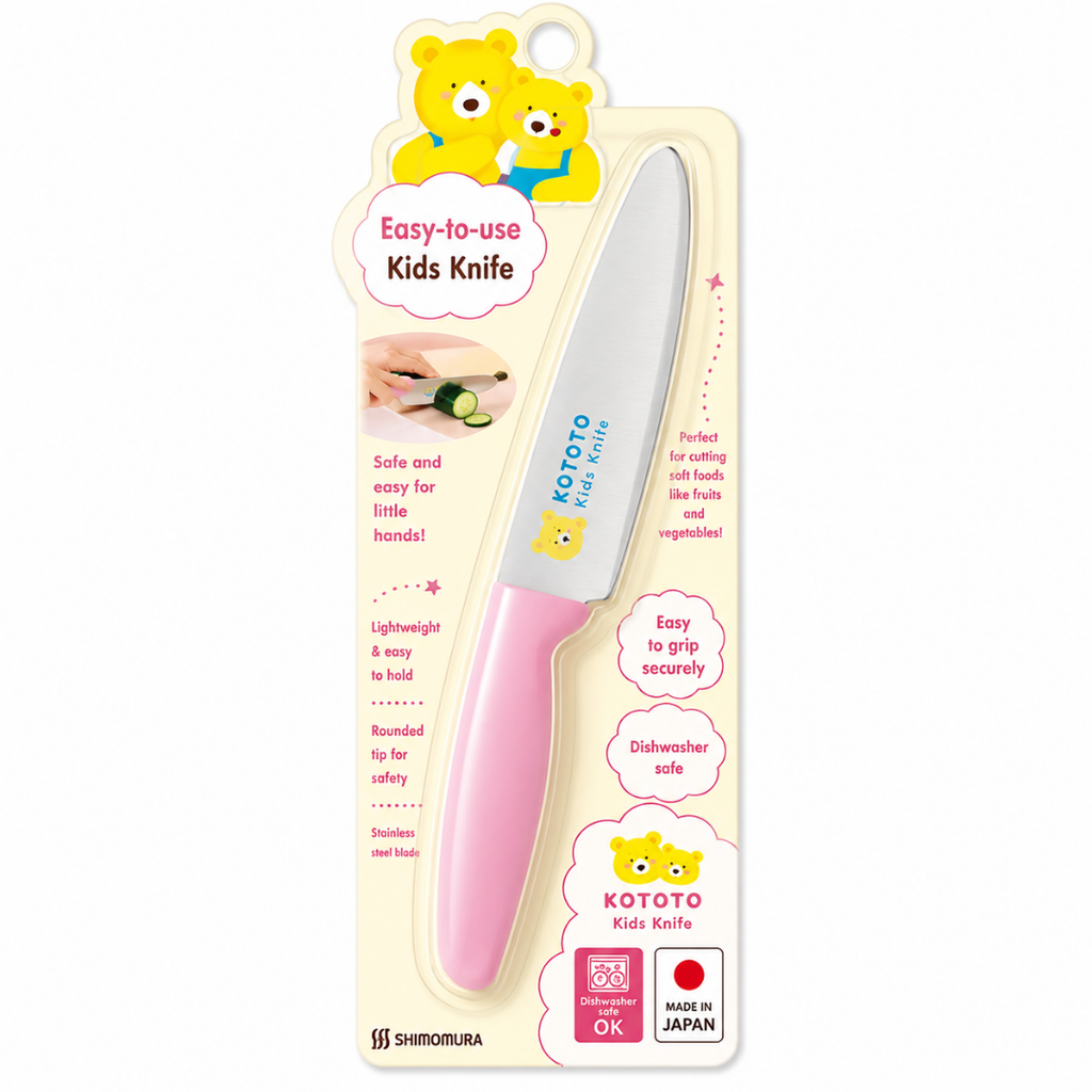 KOTOKOTO Kids' Easy-Grip Knives – Pink