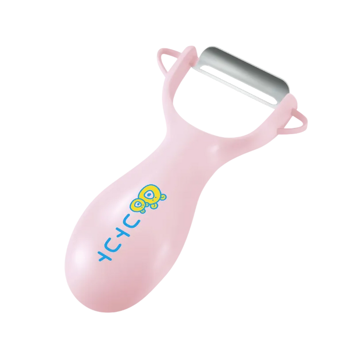 Shimomura KOTOKOTO Kids' Easy-Grip Peeler – Pink