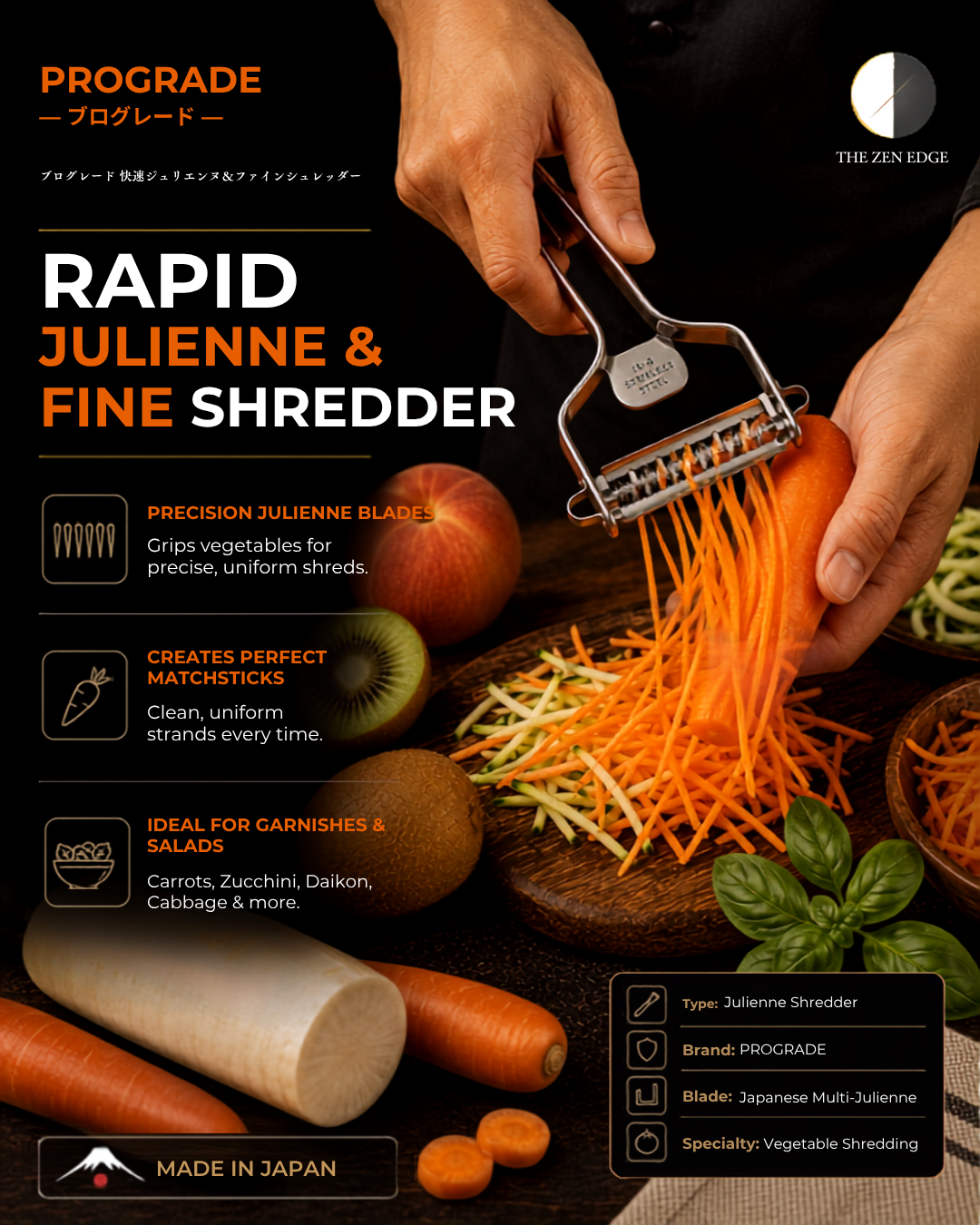 Shimomura PROGRADE Rapid Shiri-Shiri Peeler - 5 mm