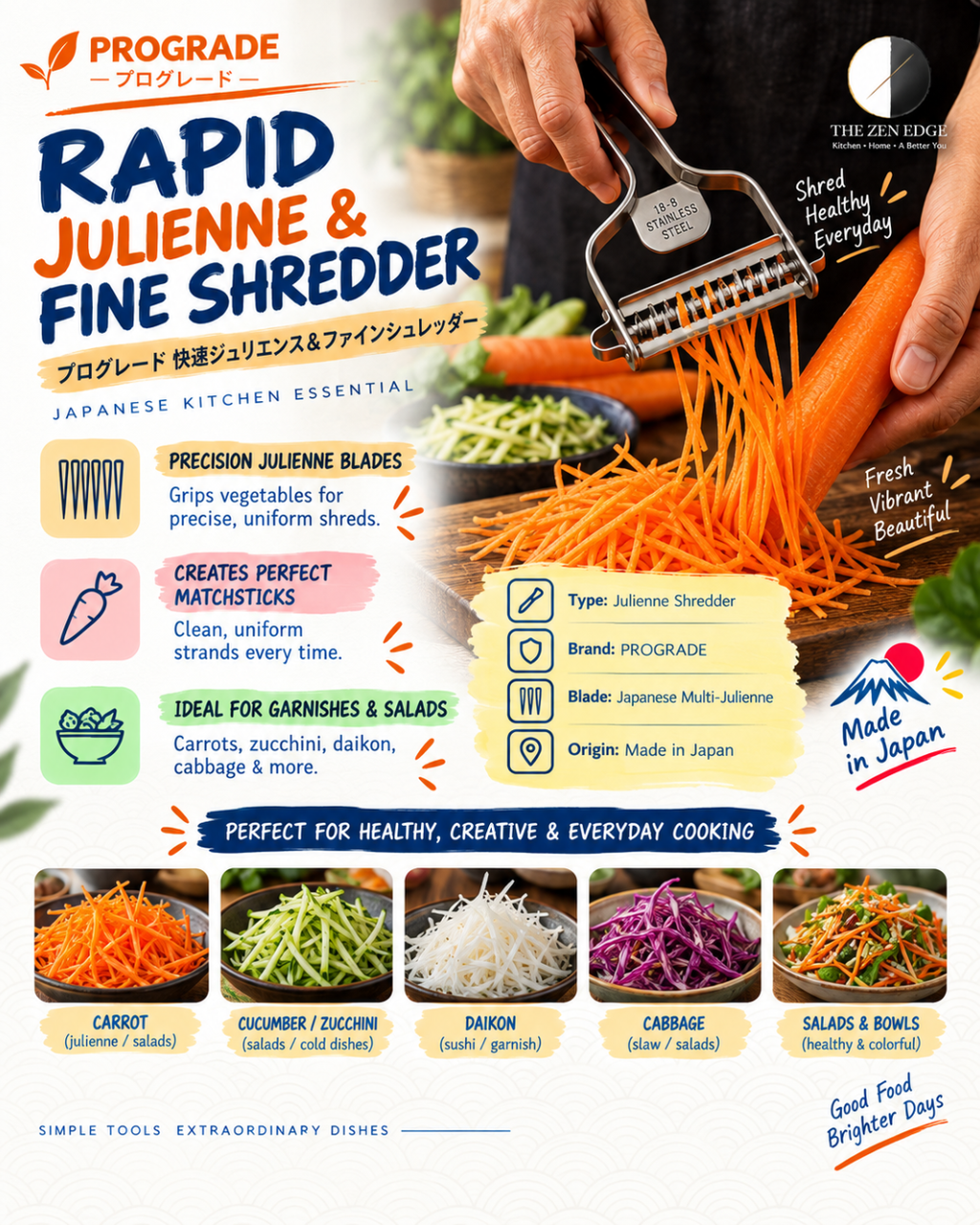 Shimomura PROGRADE Rapid Shiri-Shiri Peeler - 5 mm