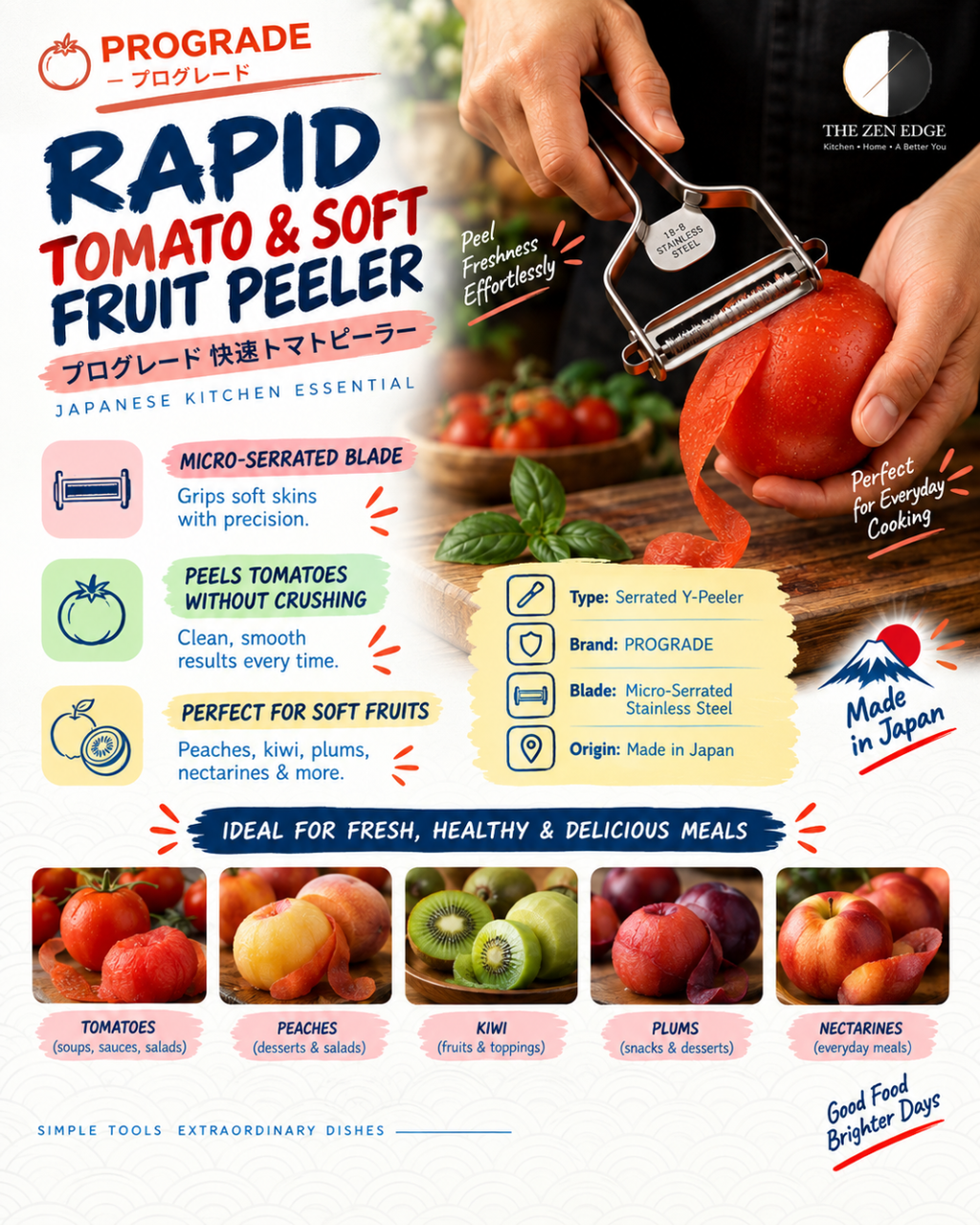 PROGRADE Rapid Tomato & Soft Fruit Peeler