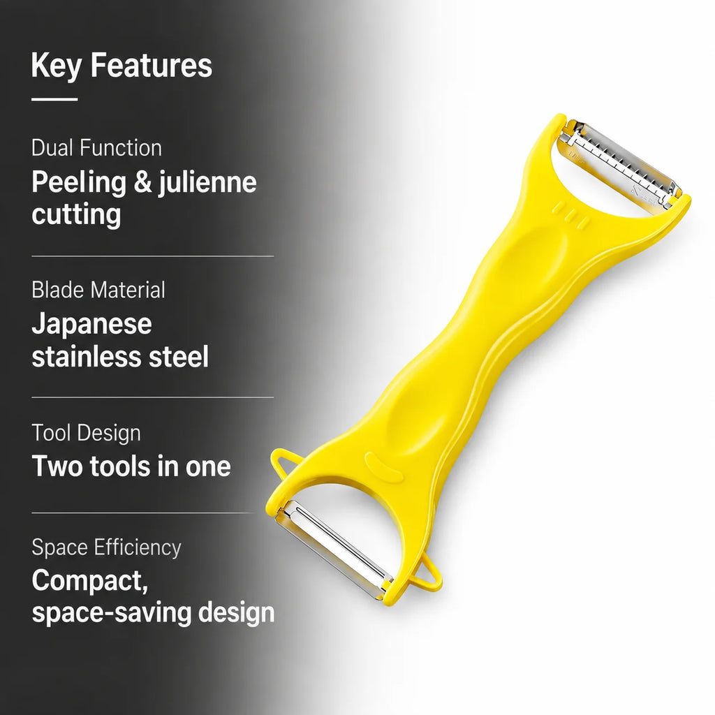 Shimomura FULL VEGGIE 2-in-1 Julienne & Peeler