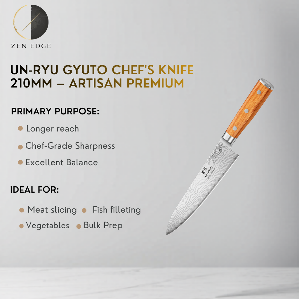 UN-RYU Gyuto Chef's Knife 210mm – Artisan Premium
