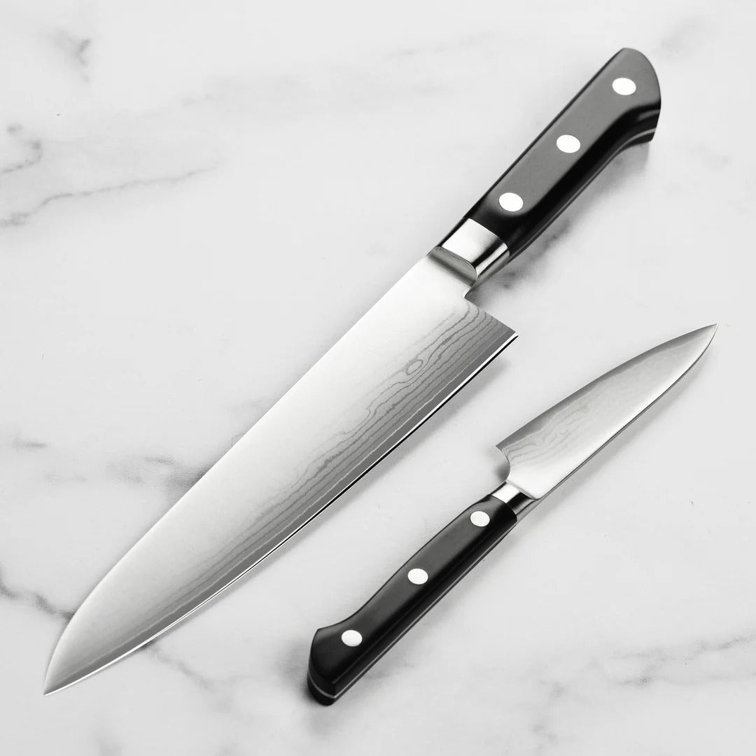 Tojiro Classic Damascus 2 Piece Chef's & Paring Knife Set